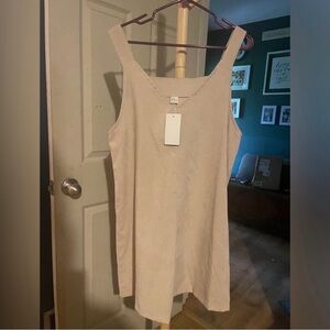 NWT Milumia Womens Corduroy Mini Dress Cream Medium